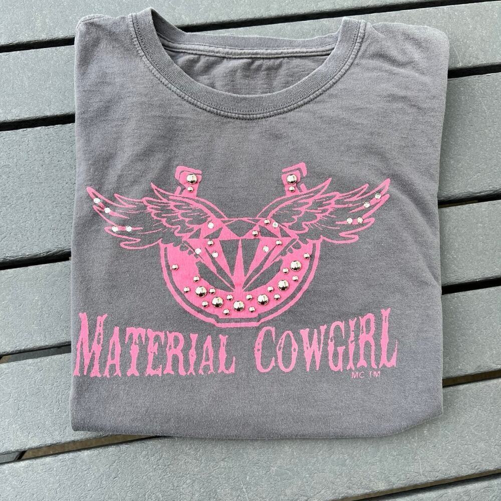 MATERIAL COWGIRL T-shirt, 21 1/2” armpit to armpit, women's M-L